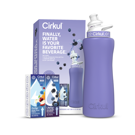 32oz. Matte Periwinkle Stainless Steel Bottle Starter Kit G5